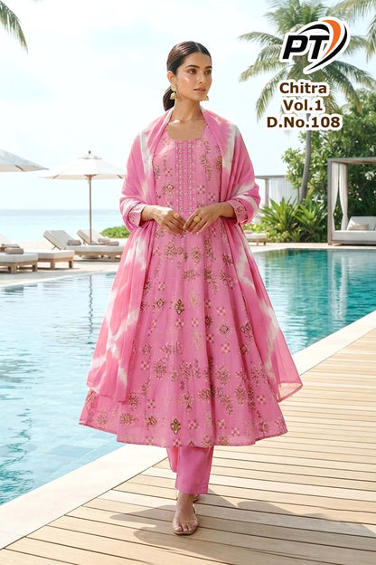 Chitra Vol 1 Pt Vertican Readymade Anarkali Suits Wholesaler Ahmedabad