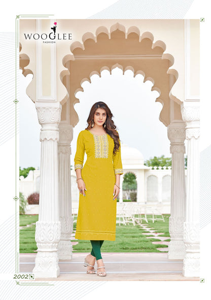 Chitra Wooglee Rayon Long Kurtis Supplier India