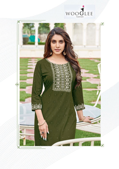 Chitra Wooglee Rayon Long Kurtis Supplier India