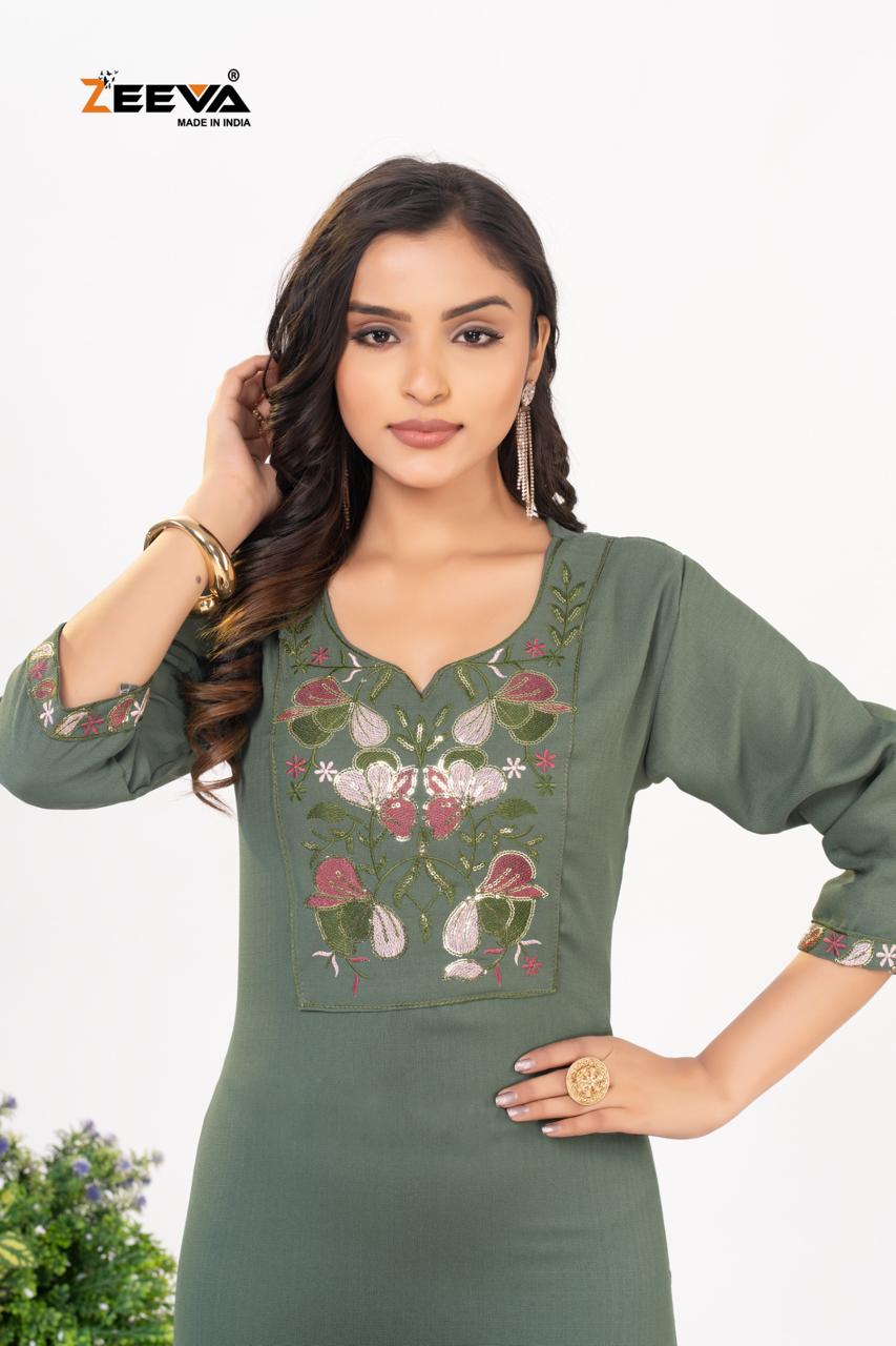 Chitra Zeeva Straight Cut Kurtis Exporter