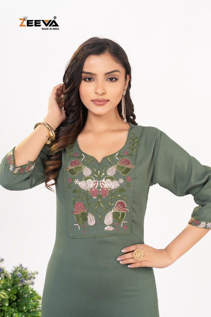 Chitra Zeeva Straight Cut Kurtis Exporter