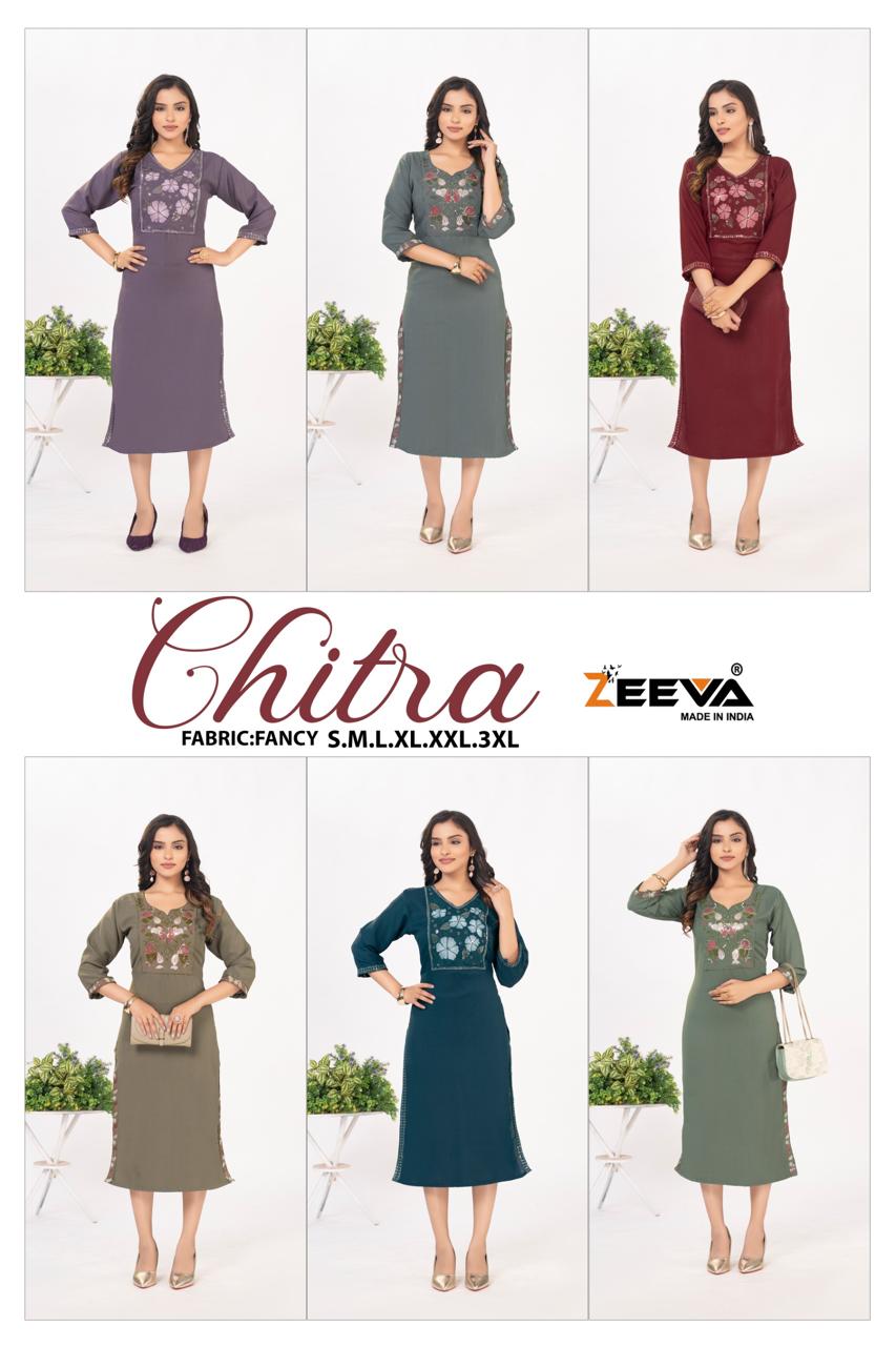 Chitra Zeeva Straight Cut Kurtis Exporter