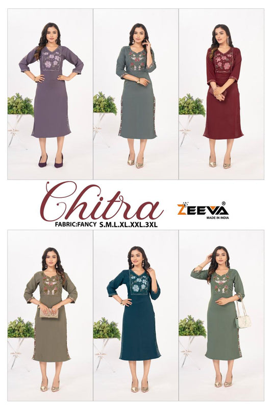 Chitra Zeeva Straight Cut Kurtis Exporter