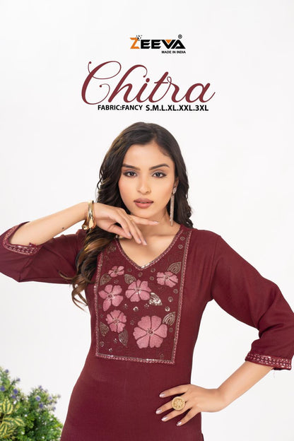 Chitra Zeeva Straight Cut Kurtis Exporter