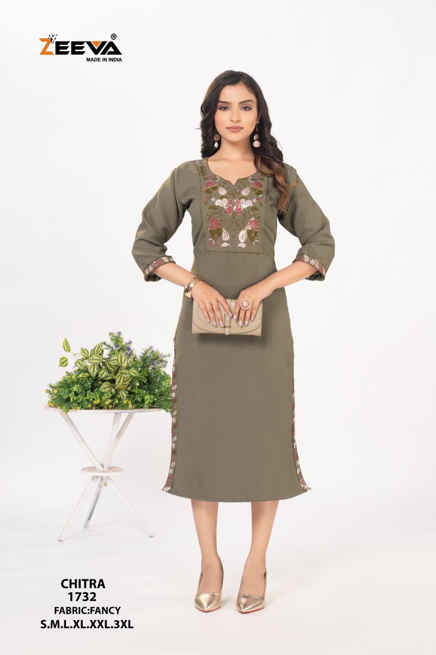 Chitra Zeeva Straight Cut Kurtis Exporter