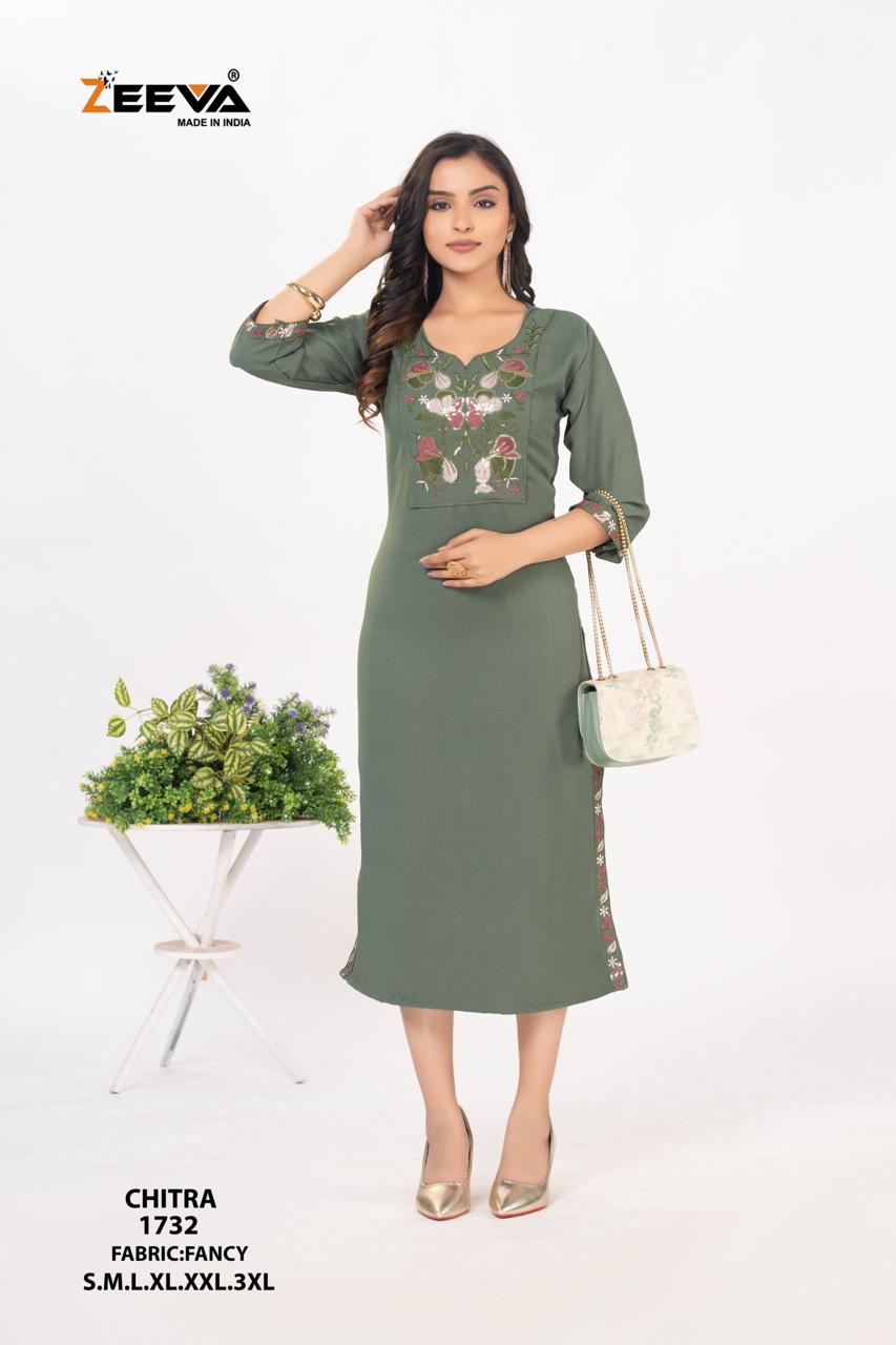 Chitra Zeeva Straight Cut Kurtis Exporter