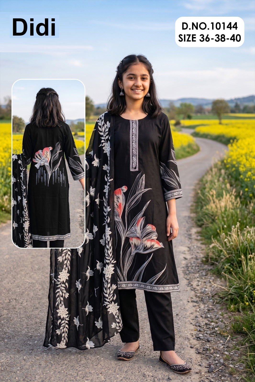 Chitraa 9 Dn 10144 Didi Rayon Girls Readymade Pant Suits Wholesale Price
