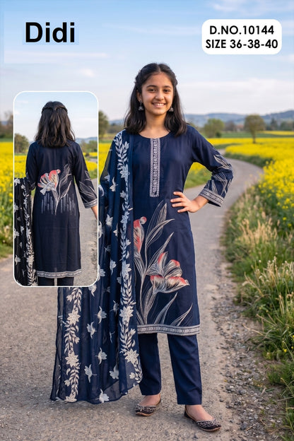 Chitraa 9 Dn 10144 Didi Rayon Girls Readymade Pant Suits Wholesale Price
