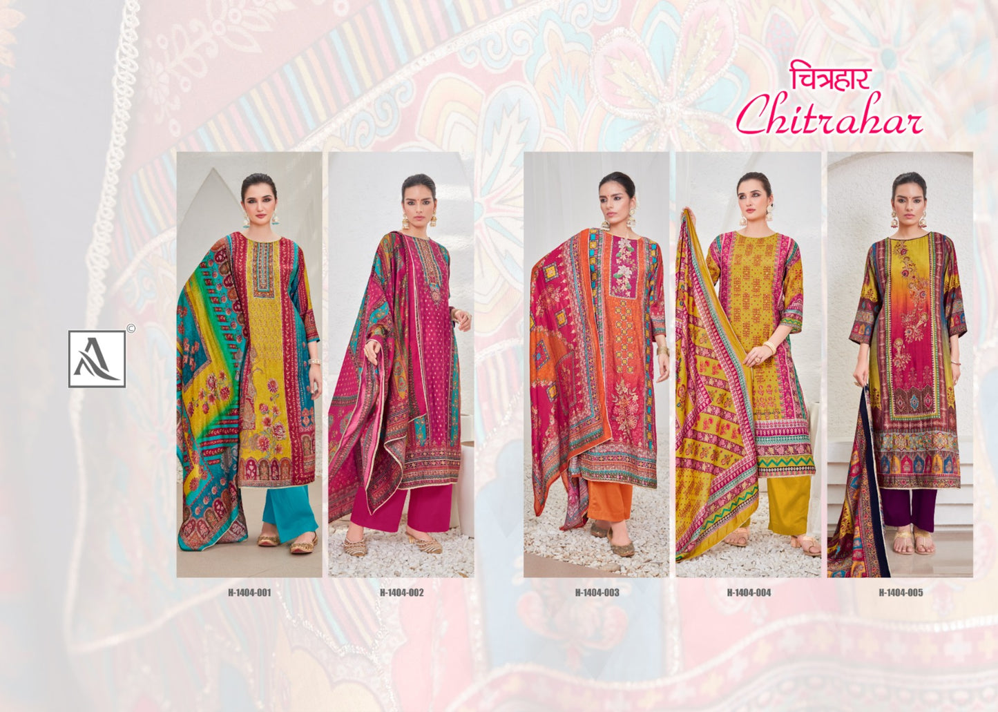 Chitrahar Alok Viscose Muslin Karachi Salwar Suits Manufacturer India