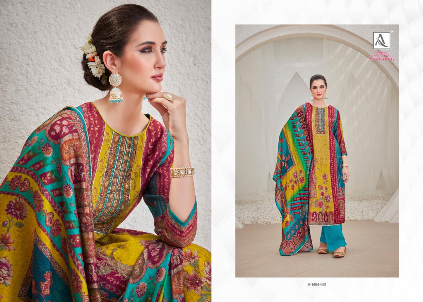Chitrahar Alok Viscose Muslin Karachi Salwar Suits Manufacturer India