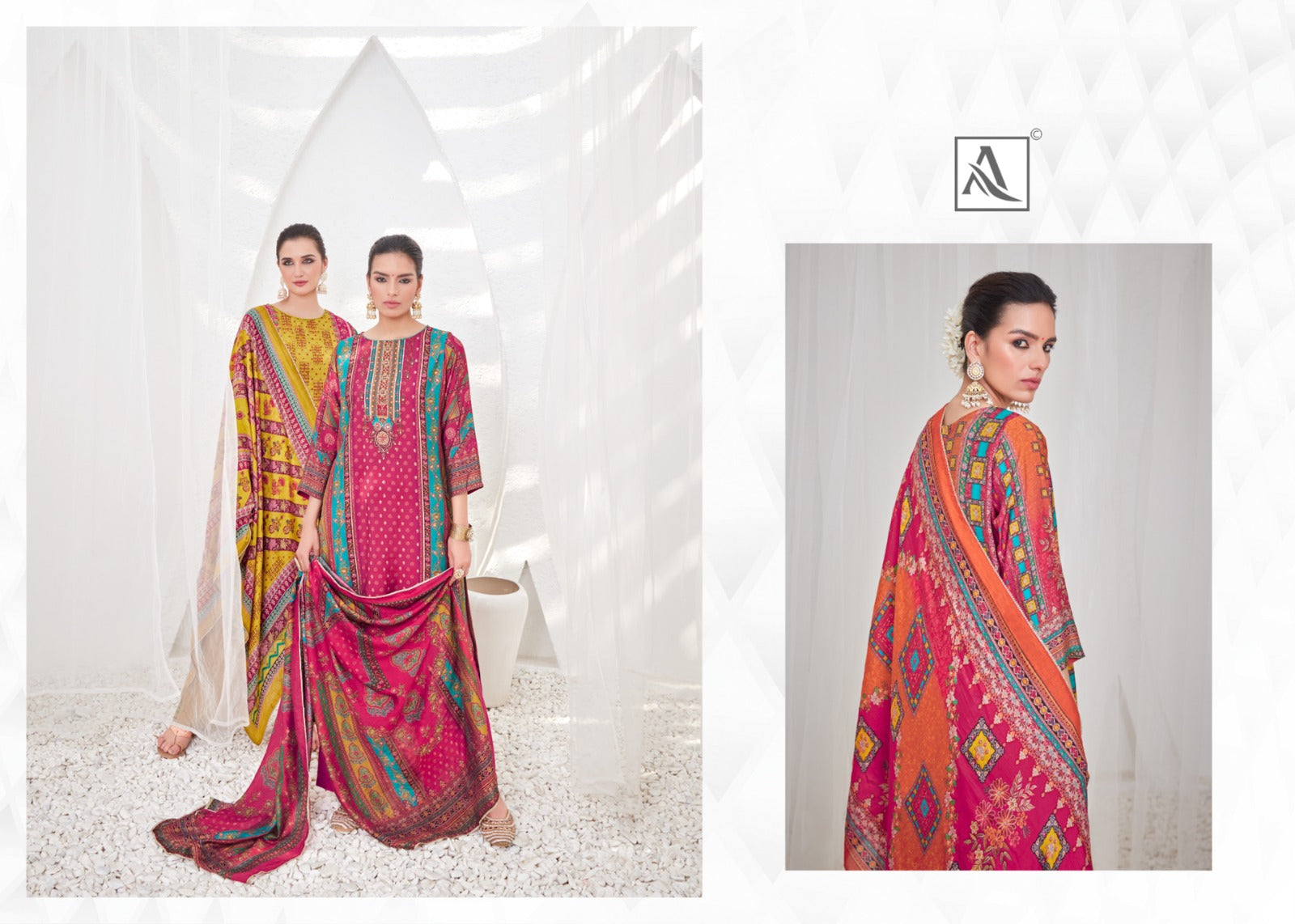 Chitrahar Alok Viscose Muslin Karachi Salwar Suits Manufacturer India