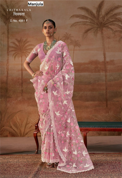 Chitrakala Manjula Organza Sarees Supplier India