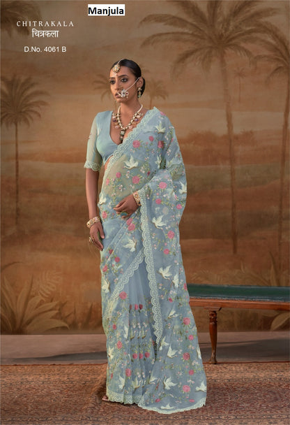 Chitrakala Manjula Organza Sarees Supplier India