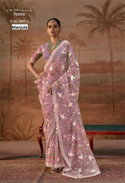 Chitrakala Manjula Organza Sarees Supplier India