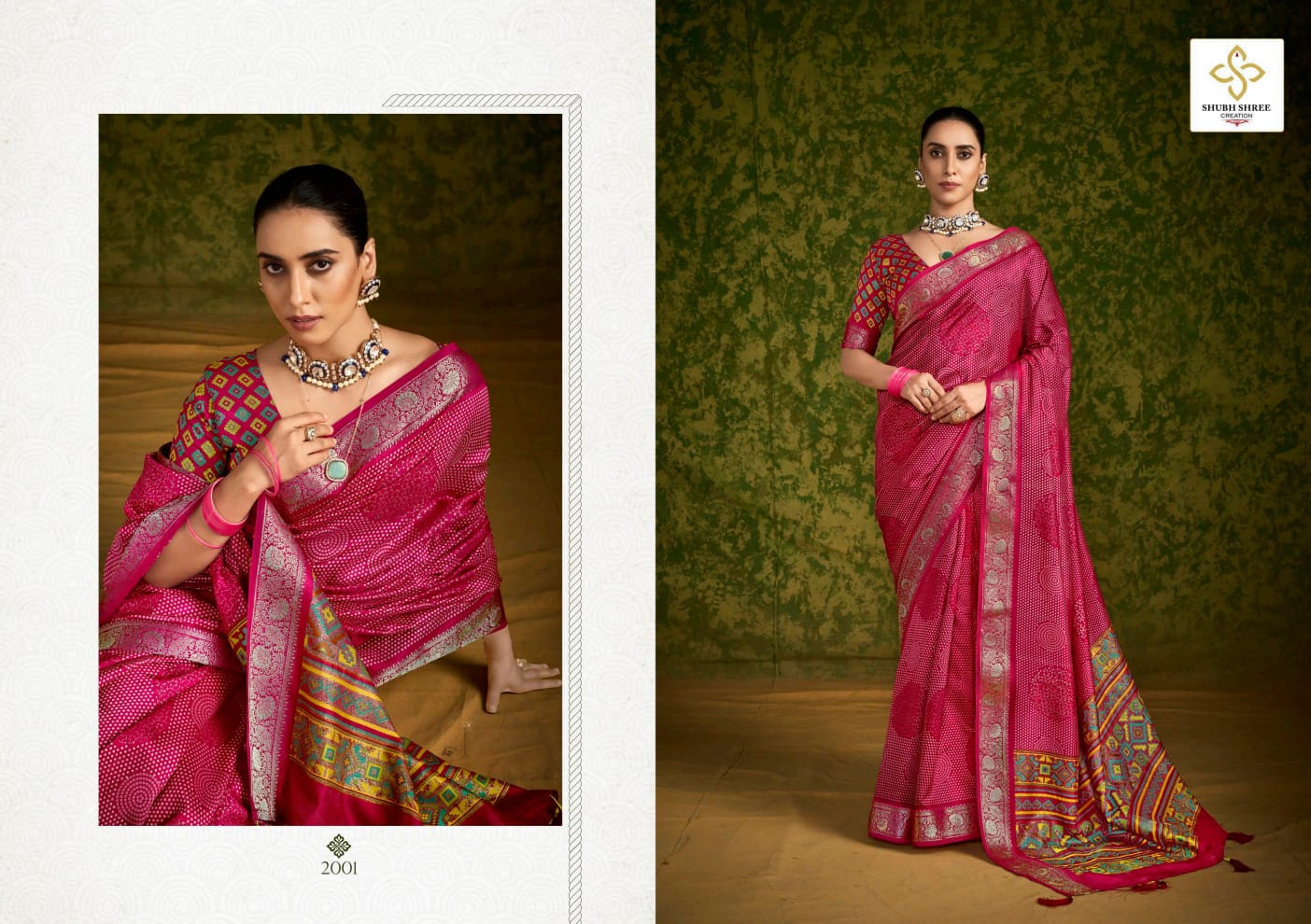 Chitransh 2 Shubh Shree Russian Silk Sarees Wholesaler Ahmedabad