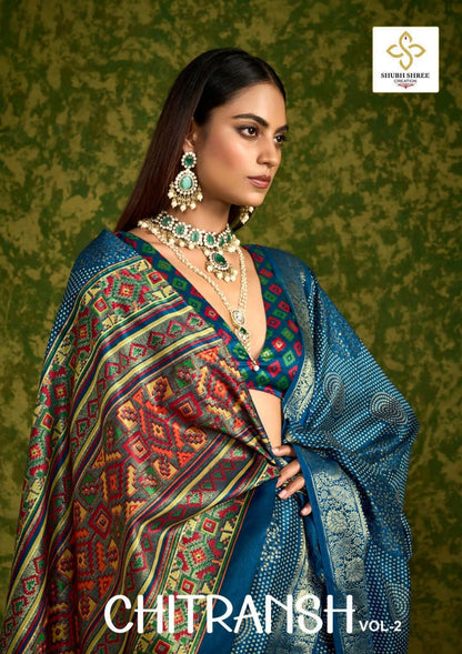 Chitransh 2 Shubh Shree Russian Silk Sarees Wholesaler Ahmedabad