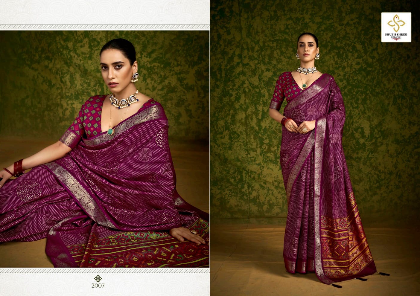 Chitransh 2 Shubh Shree Russian Silk Sarees Wholesaler Ahmedabad