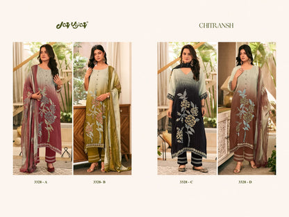 Chitransh 3328 Jay Vijay Organza Twill Pant Style Suits Manufacturer Gujarat