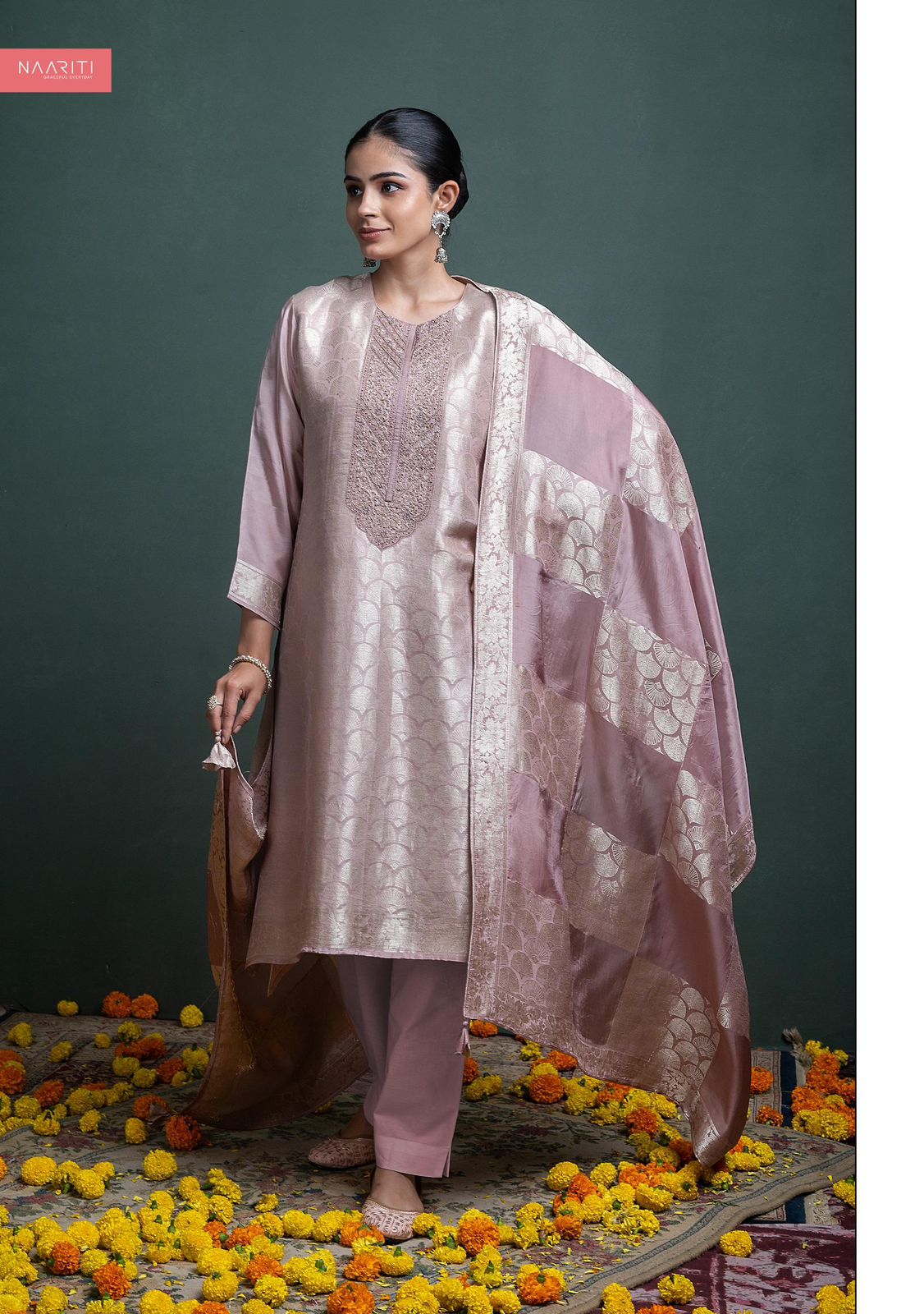 Chivi Naariti Tissue Silk Pant Style Suits Wholesaler India