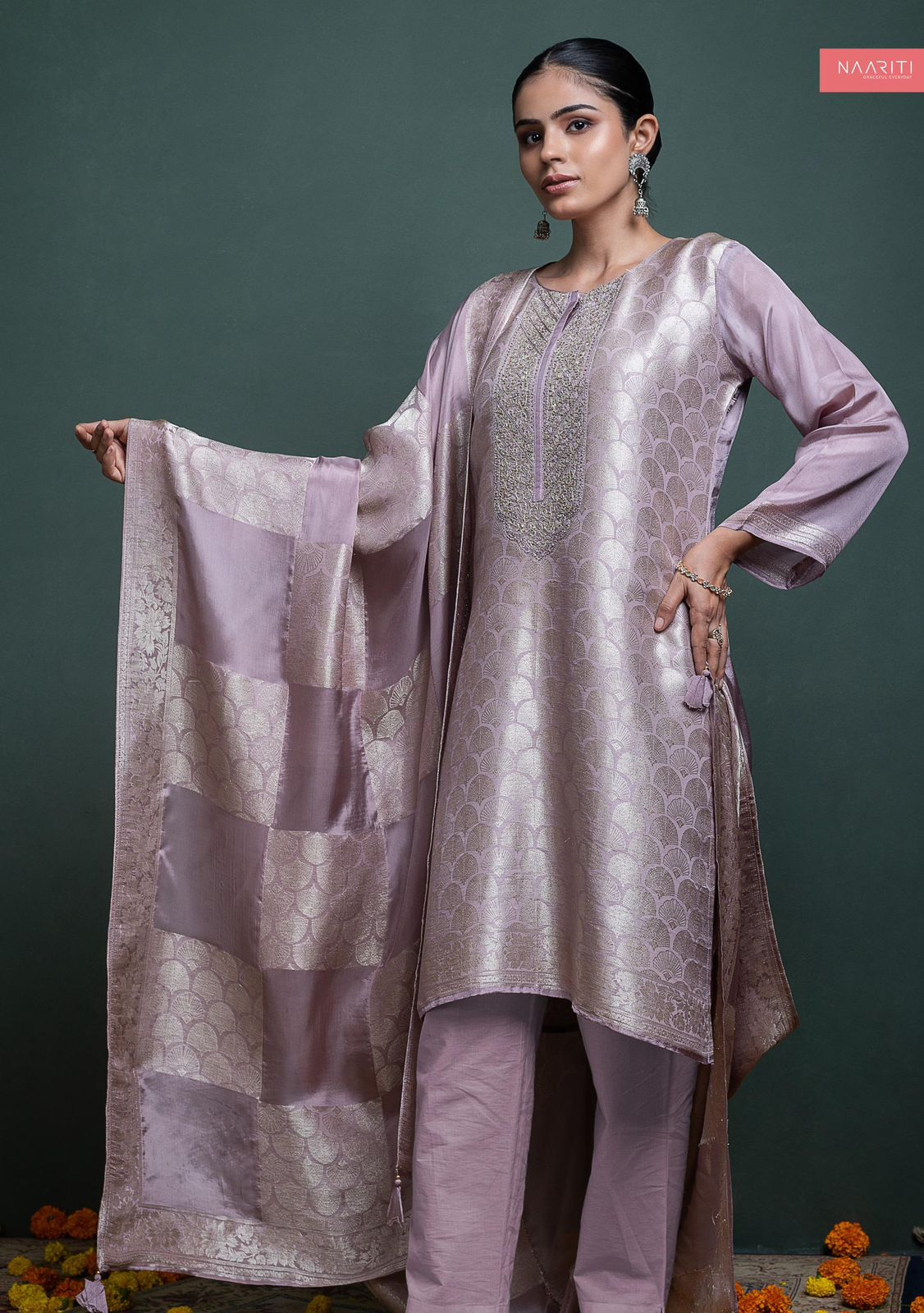 Chivi Naariti Tissue Silk Pant Style Suits Wholesaler India