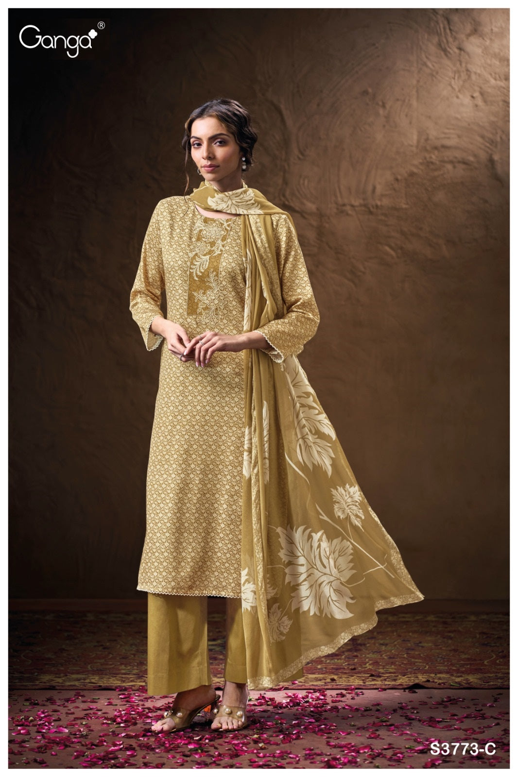 Chloe 3773 Ganga Premium Cotton Plazzo Style Suits Wholesaler Ahmedabad