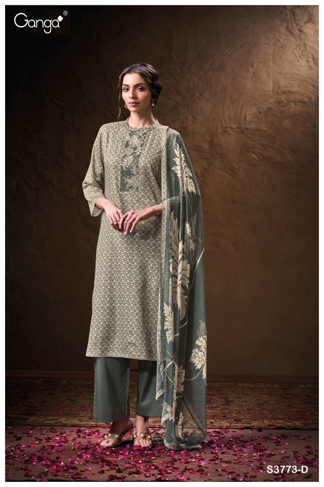 Chloe 3773 Ganga Premium Cotton Plazzo Style Suits Wholesaler Ahmedabad