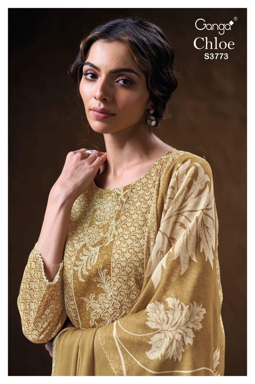 Chloe 3773 Ganga Premium Cotton Plazzo Style Suits Wholesaler Ahmedabad