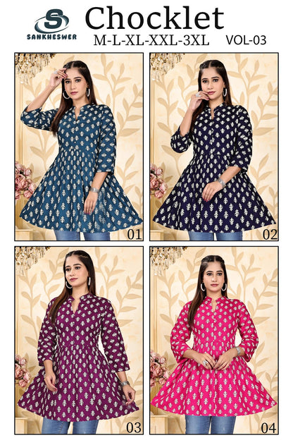 Chocklet Vol 3 Sankheswer Reyon Fancy Tops Exporter