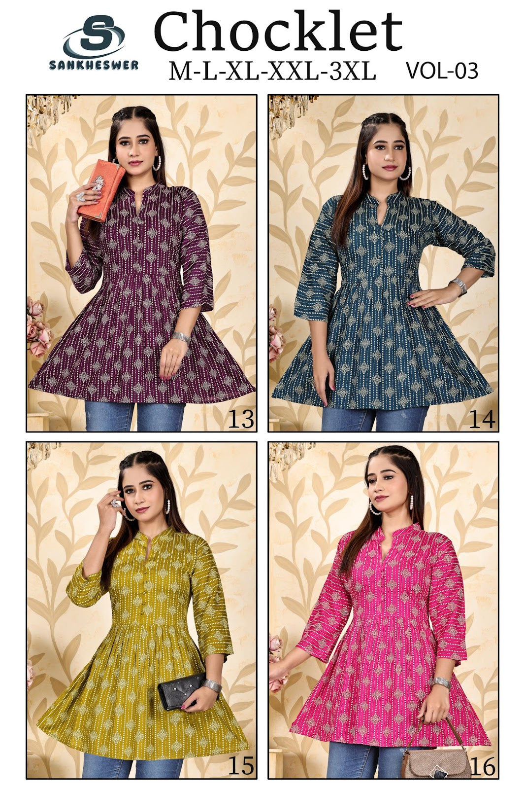 Chocklet Vol 3 Sankheswer Reyon Fancy Tops Exporter