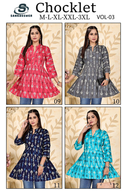 Chocklet Vol 3 Sankheswer Reyon Fancy Tops Exporter