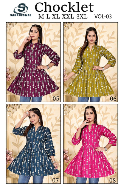 Chocklet Vol 3 Sankheswer Reyon Fancy Tops Exporter