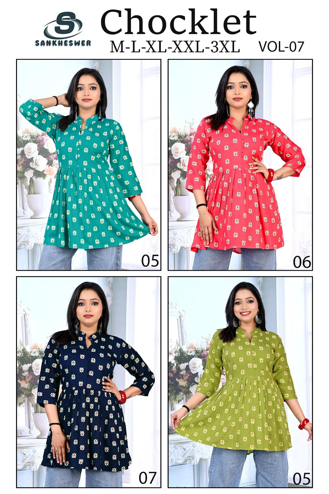 Chocklet Vol 7 Sankheswer Reyon Fancy Tops Manufacturer