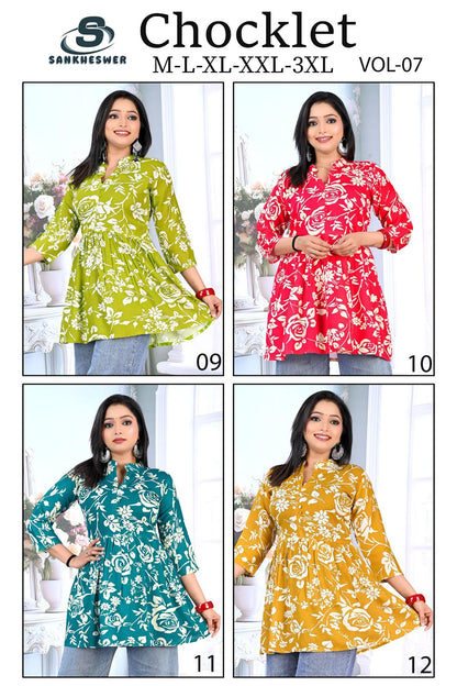 Chocklet Vol 7 Sankheswer Reyon Fancy Tops Manufacturer