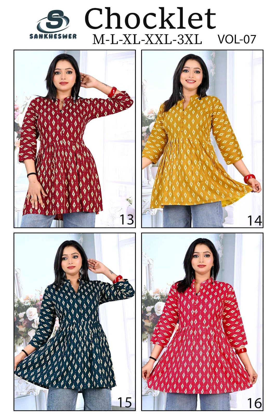 Chocklet Vol 7 Sankheswer Reyon Fancy Tops Manufacturer