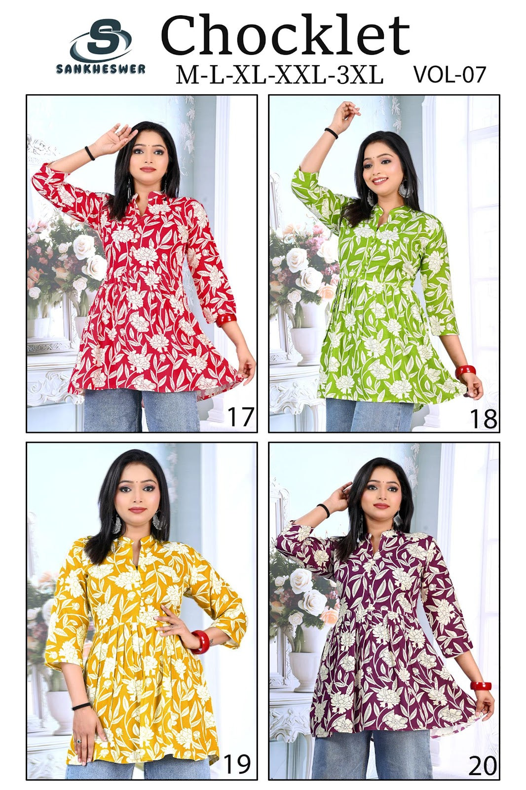 Chocklet Vol 7 Sankheswer Reyon Fancy Tops Manufacturer