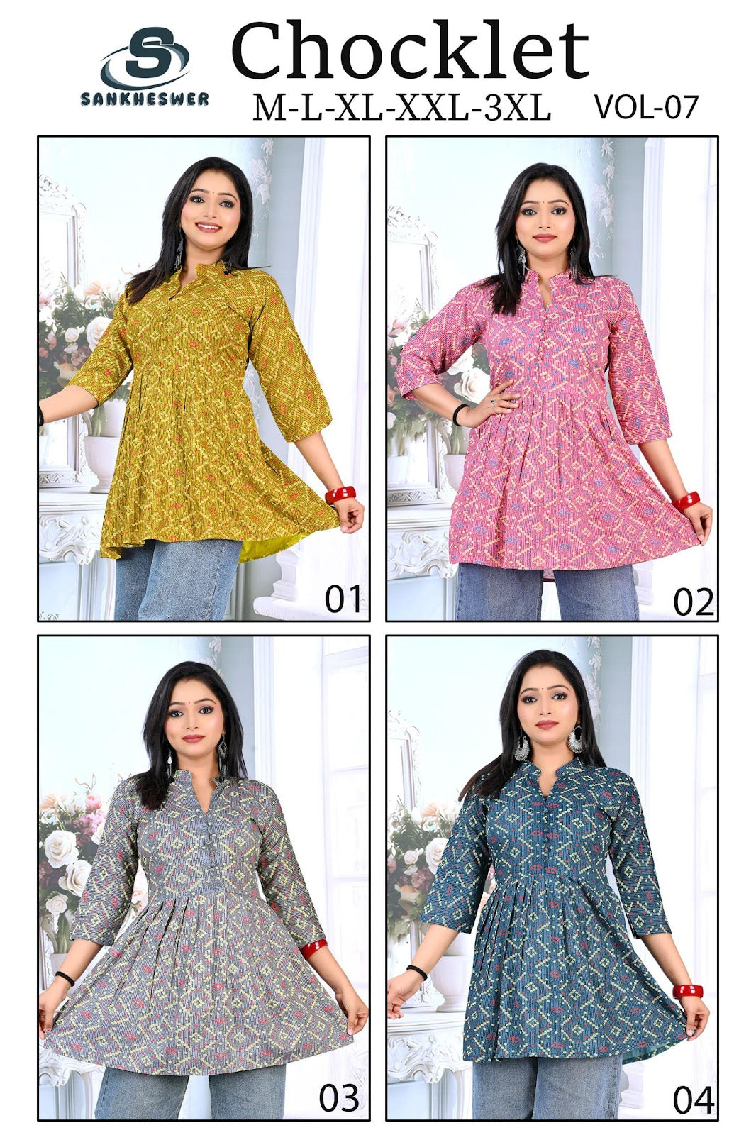 Chocklet Vol 7 Sankheswer Reyon Fancy Tops Manufacturer