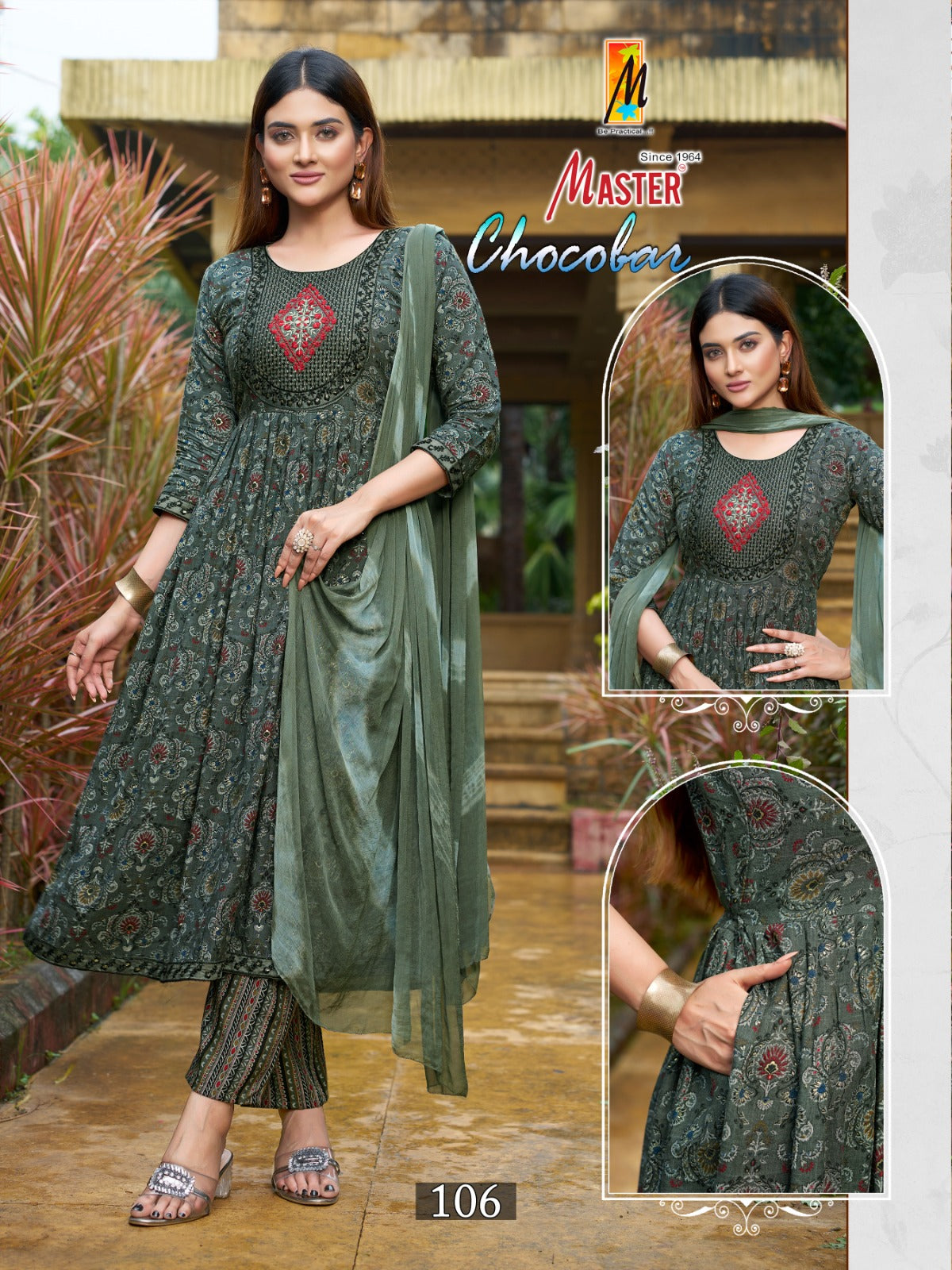 Chocobar Master Capsule Print Readymade Anarkali Suits Supplier