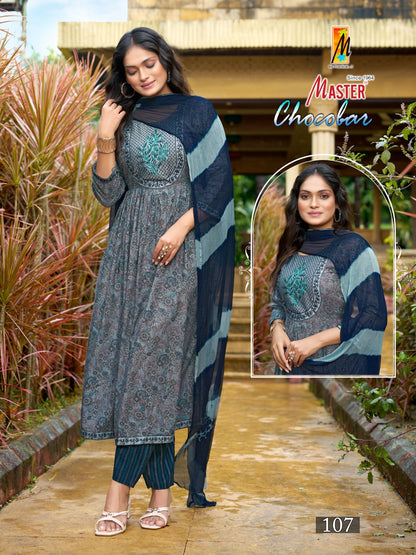 Chocobar Master Capsule Print Readymade Anarkali Suits Supplier