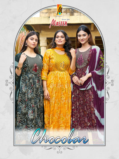 Chocobar Master Capsule Print Readymade Anarkali Suits Supplier