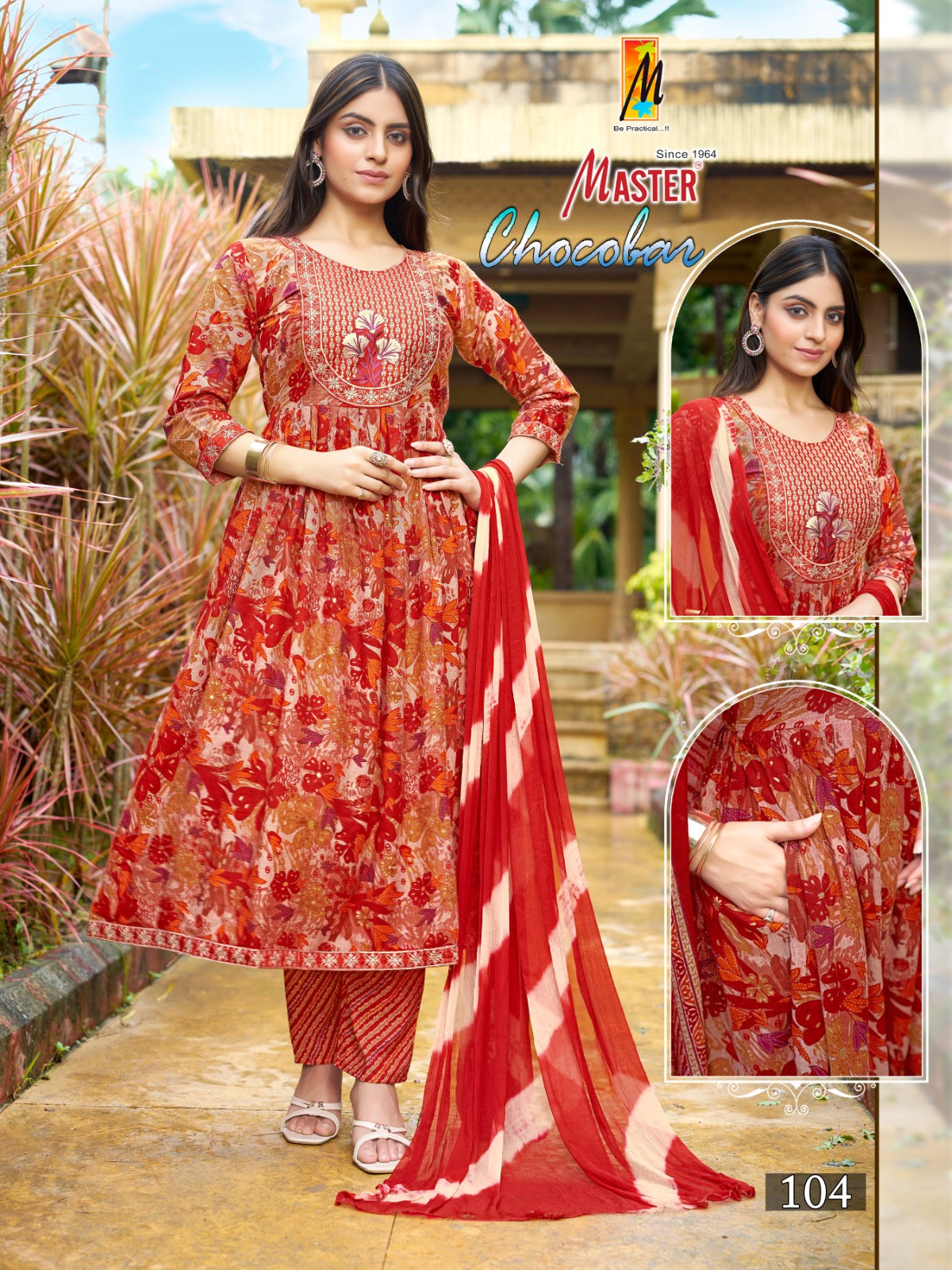 Chocobar Master Capsule Print Readymade Anarkali Suits Supplier