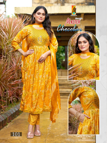 Chocobar Master Capsule Print Readymade Anarkali Suits Supplier