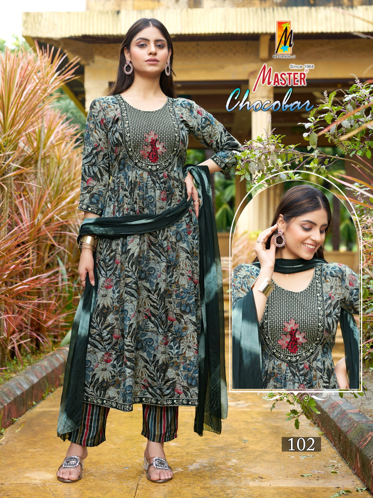 Chocobar Master Capsule Print Readymade Anarkali Suits Supplier