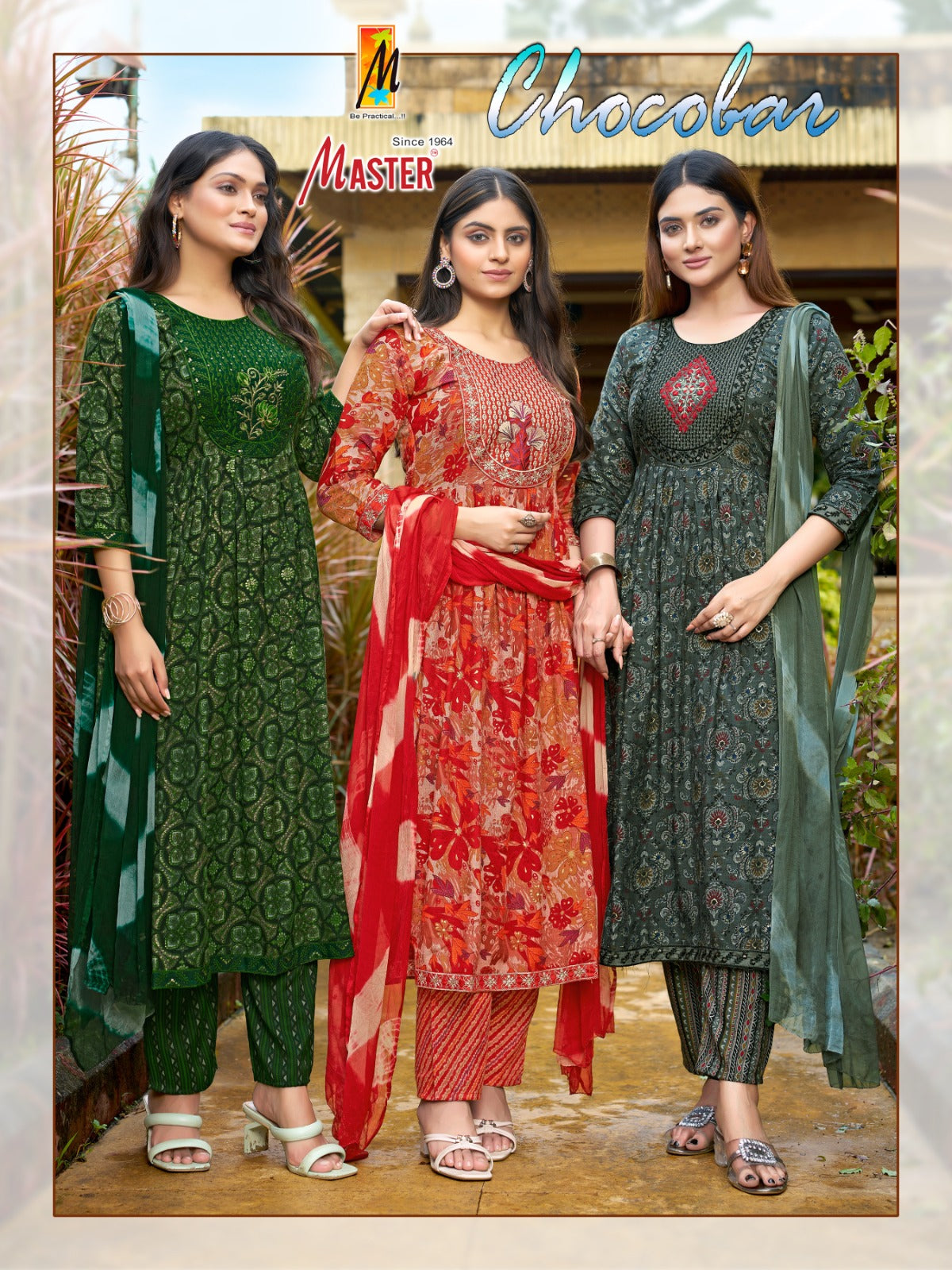 Chocobar Master Capsule Print Readymade Anarkali Suits Supplier