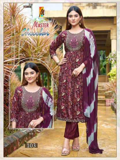 Chocobar Master Capsule Print Readymade Anarkali Suits Supplier