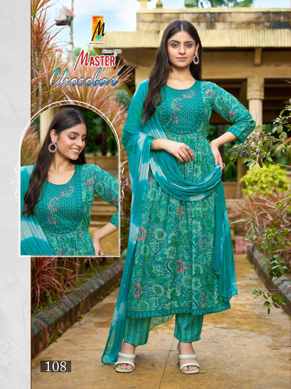 Chocobar Master Capsule Print Readymade Anarkali Suits Supplier