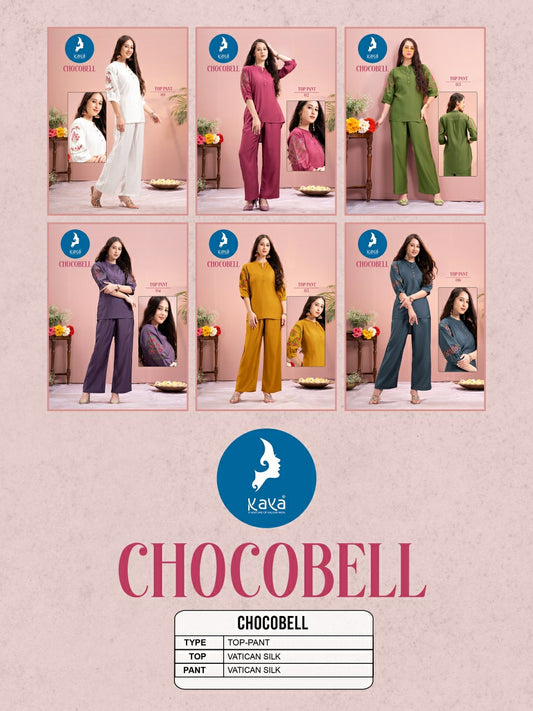Chocobell Kaya Vetican Silk Co Ord Set Wholesale