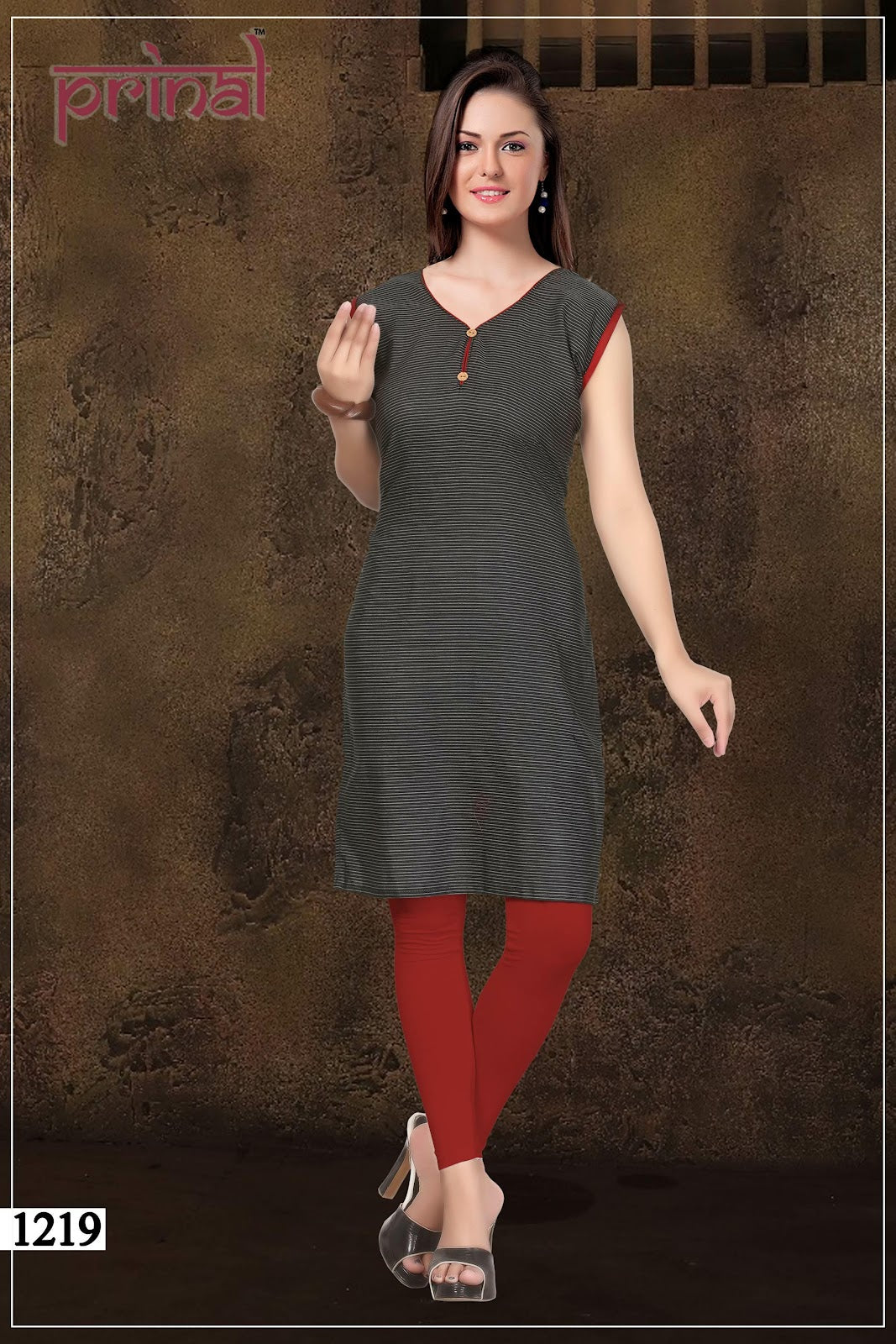 Chul Bule Prinal Cotton Knee Length Kurtis Wholesale Price