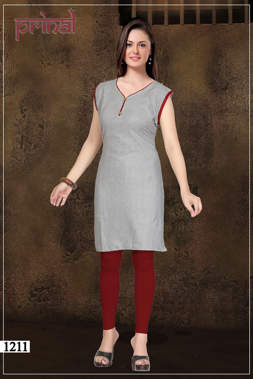 Chul Bule Prinal Cotton Knee Length Kurtis Wholesale Price