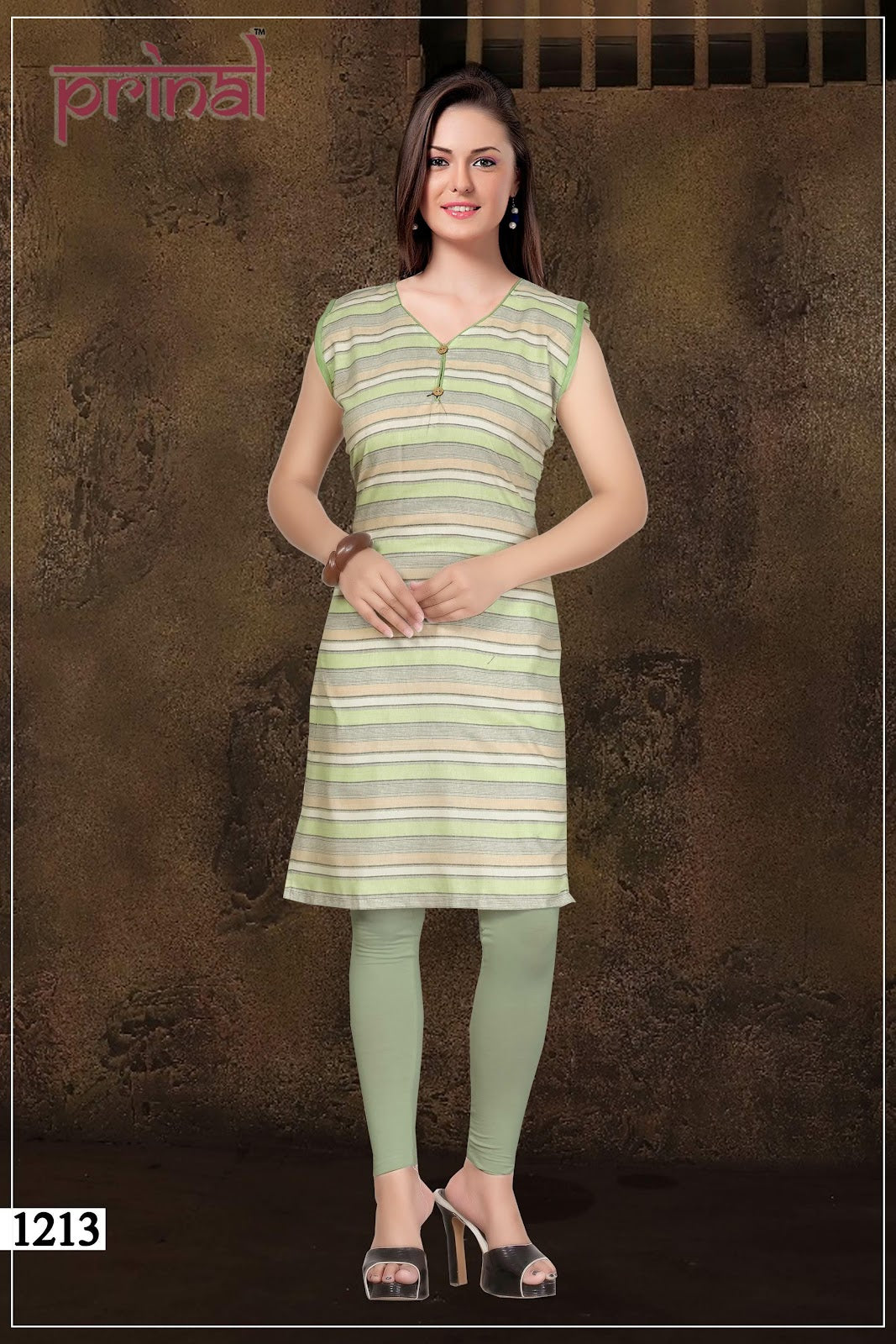 Chul Bule Prinal Cotton Knee Length Kurtis Wholesale Price