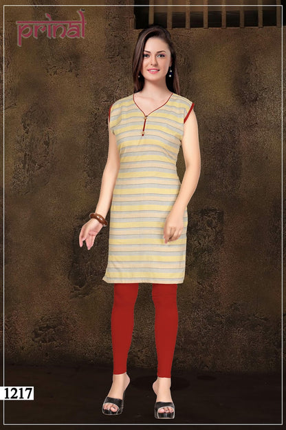 Chul Bule Prinal Cotton Knee Length Kurtis Wholesale Price